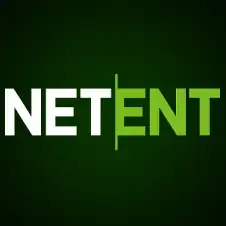 โลโก้ NetEnt ตัวอักษรเขียวขาว